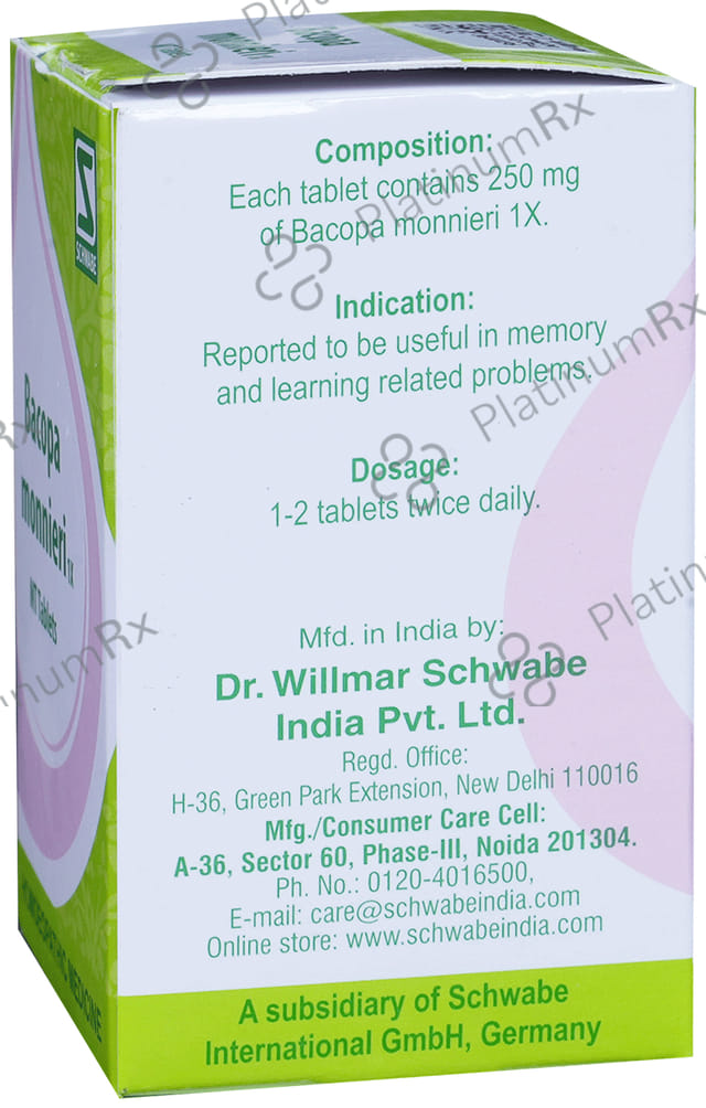 Dr Willmar Schwabe India Bacopa Monnieri Tablet 1X