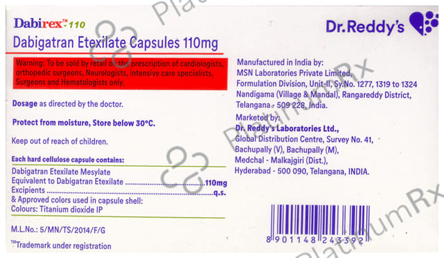 Dabirex 110mg Capsule