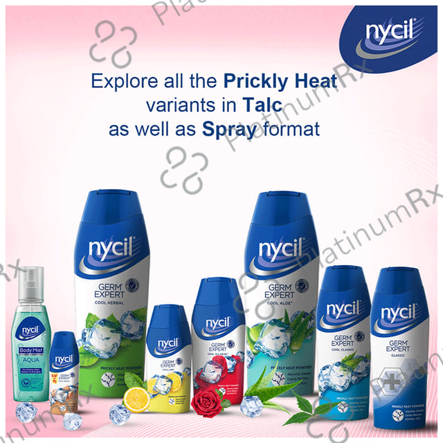 Nycil Cool Gulabjal Prickly Heat Talcum Powder 150gm