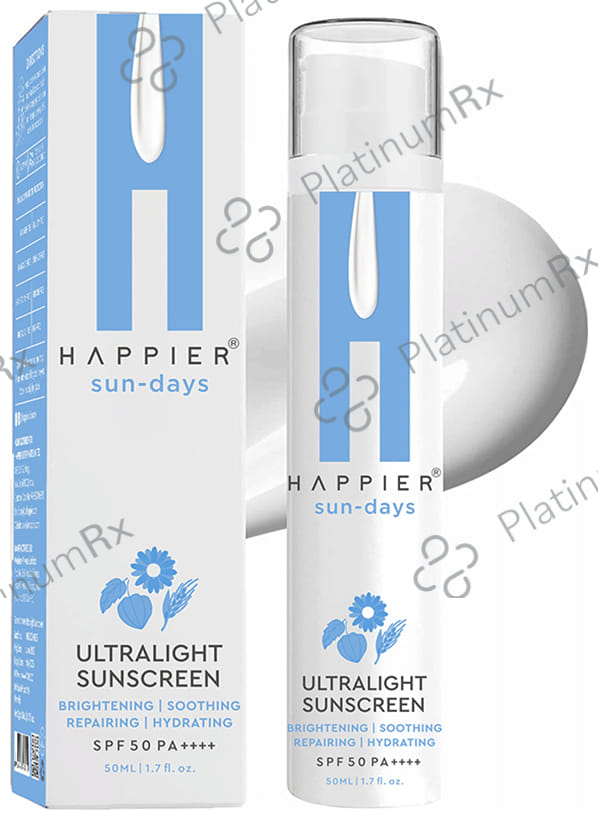 Happier Sun Days Ultralight Sunscreen Gel SPF 50 PA++++ Cream 50ml