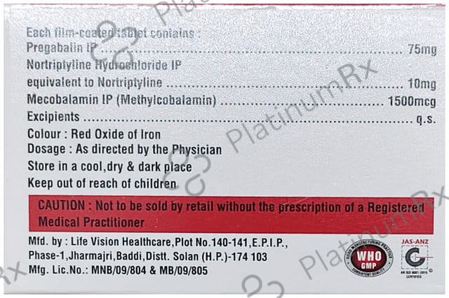 Wonerve Mnt 75mg/10mg/1500mcg Tablet