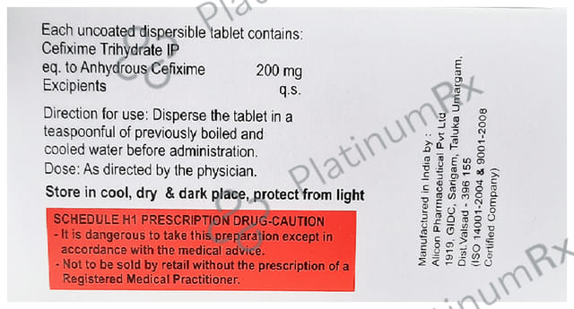 Cefaith 200mg Tablet DT