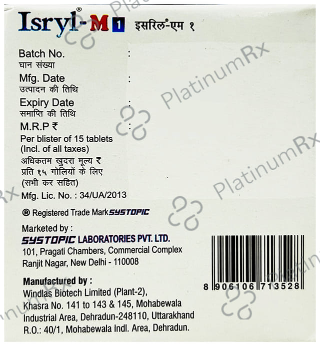 Isryl M 1/500mg Tablet PR 15s
