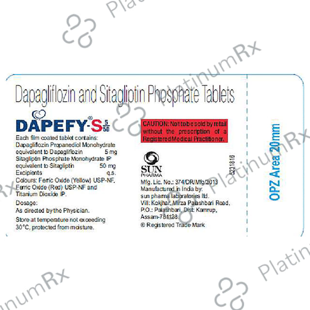 Dapefy S 5/50mg Tablet 15s