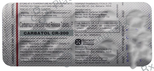 Carbatol CR 200mg Tablet ER 10s