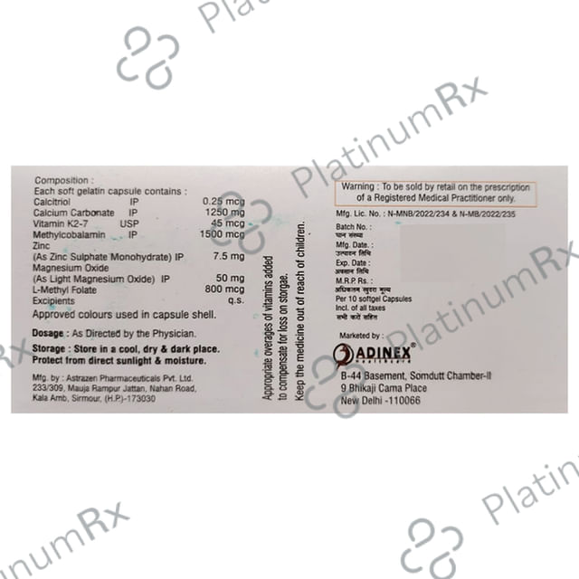 Adbone K2 Softgel Capsule 10s