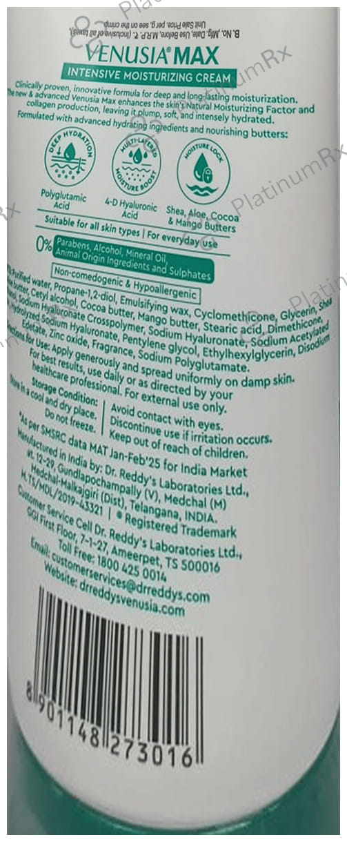 Venusia Max Intensive Moisturizing Cream 150gm