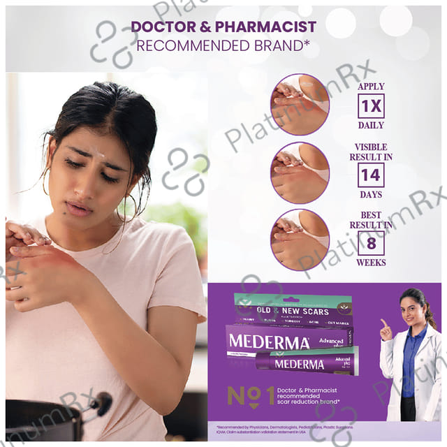 New Mederma Advanced Plus Scar Gel 10gm