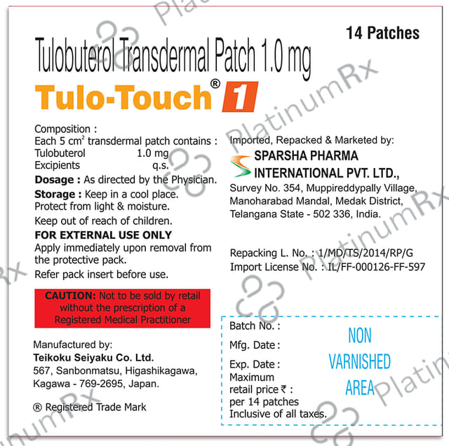 Tulo-Touch 1mg Patch