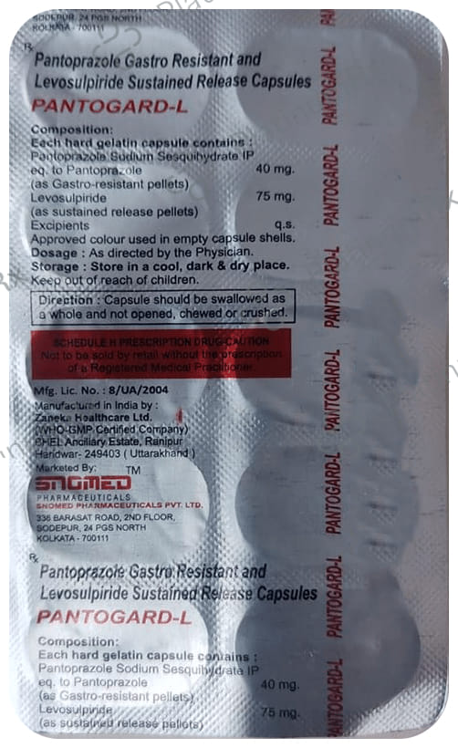 Pantogard L 75mg/40mg Capsule SR