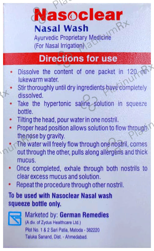Nasoclear 700/2300mg Nasal Wash Sachet 5gm