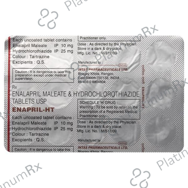 Enapril HT 10/25mg Tablet 10s