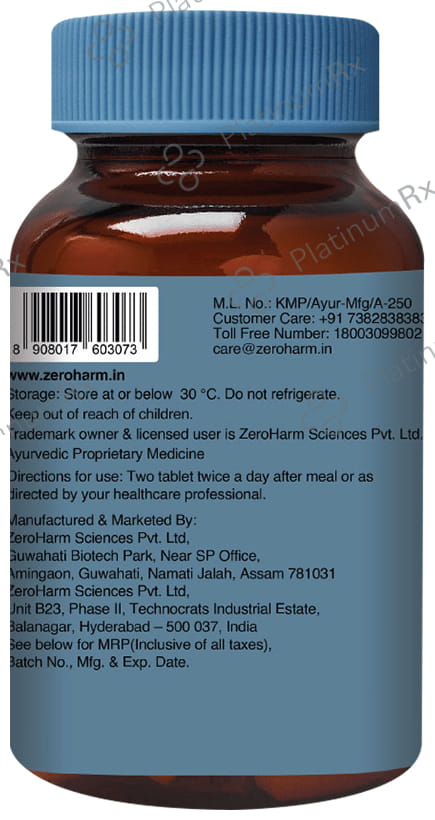 Zeroharm Sciences Holistic Ashwagandha Tablet for Stress Relief, Improves Performance and Immunity