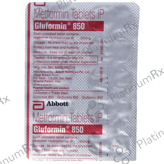 Gluformin 850 Tablet