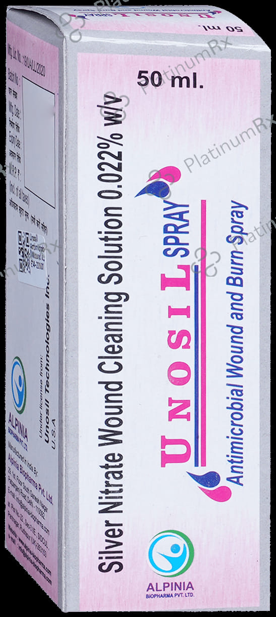 Unosil Antimicrobial Wound and Burn Spray 50 Solution