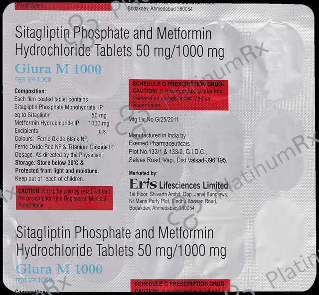Glura M 1000/50mg Tablet 15s