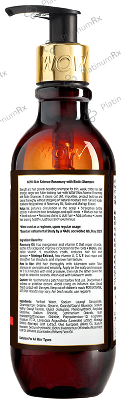 WOW Skin Science Rosemary with Biotin Shampoo