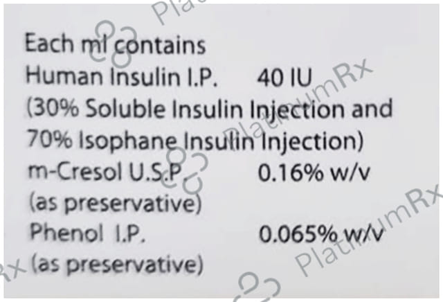 Wosulin CP 30/70 Compliance Pack (40 IU/ml) (1X15ml Vial)