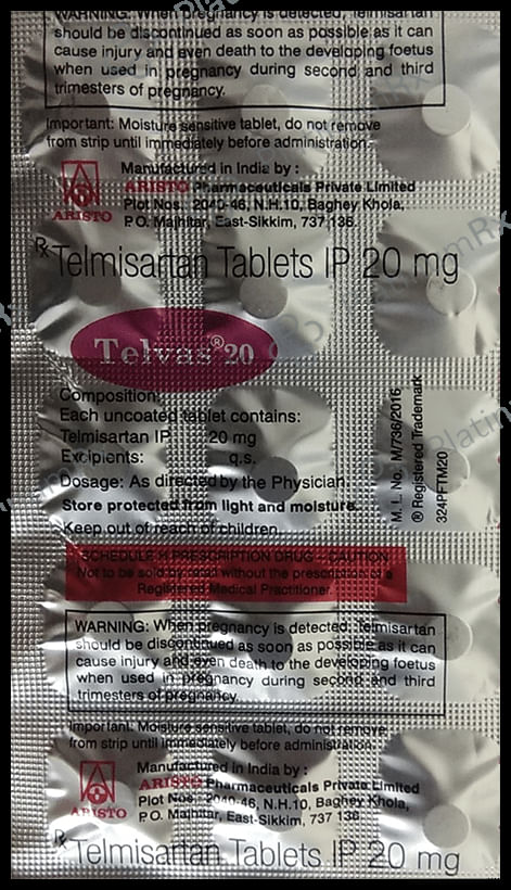 Telvas 20mg Tablet 15s