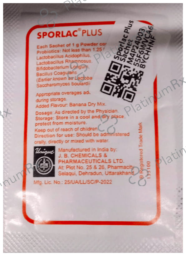 Sporlac Plus 1.25B Sachet 1gm