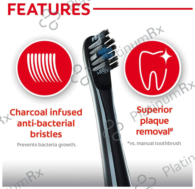 Colgate Proclinical 150 Charcoal Battery Powered Toothbrush with Refill Heads