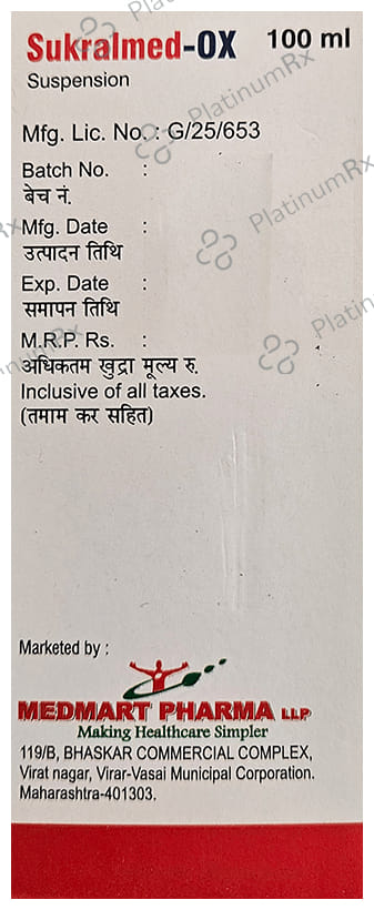 Sukralmed-OX Oral Suspension Mint Sugar Free