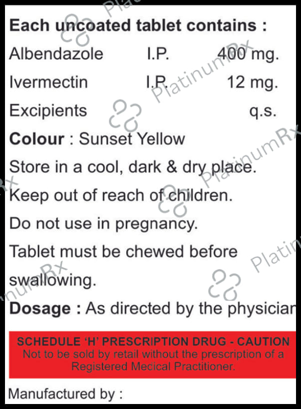 Alewor I 12/400mg Tablet 4s
