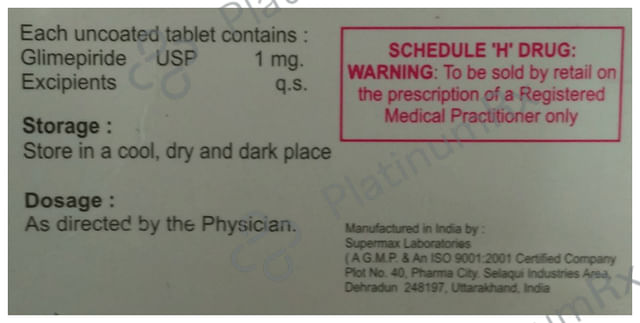 Xanapride 1mg Tablet 10s