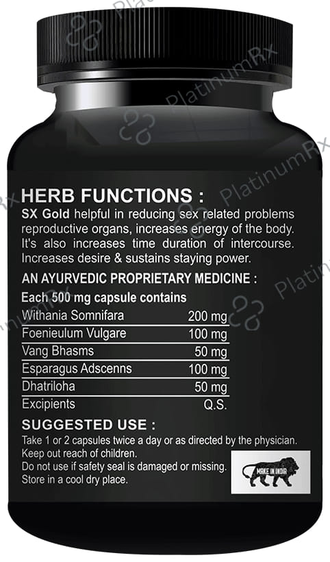 Sabates SX Gold Male Enhancement Formula Capsule 30 capsules