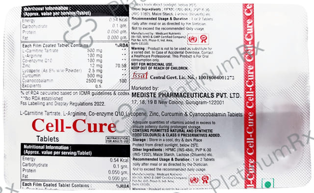 Cell Cure Tablet 10s