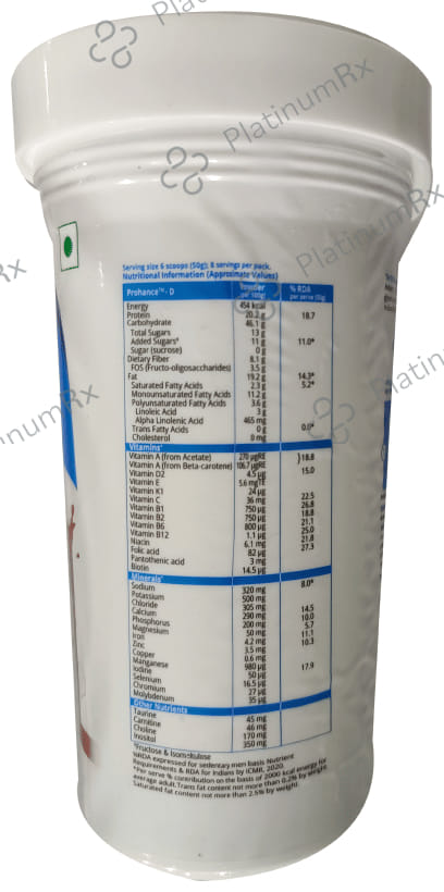 Prohance D Nutritional Supplement Chocolate Flavour Powder 400gm