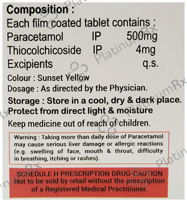 Thriocol 500/4mg Tablet 10s