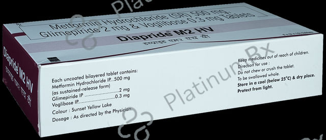Diapride M2 HV 2/500/0.3mg Tablet SR 15s