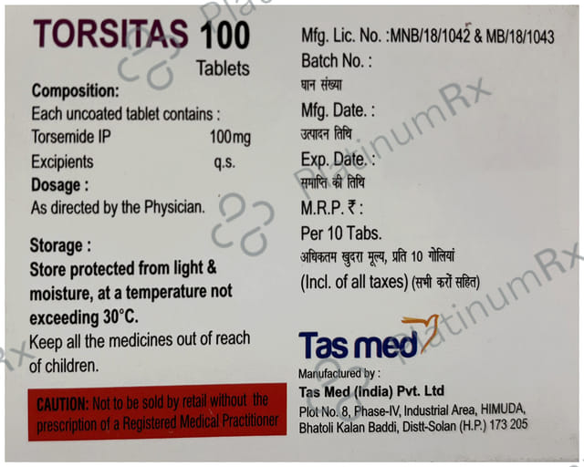 Torsitas 100mg Tablet 10s