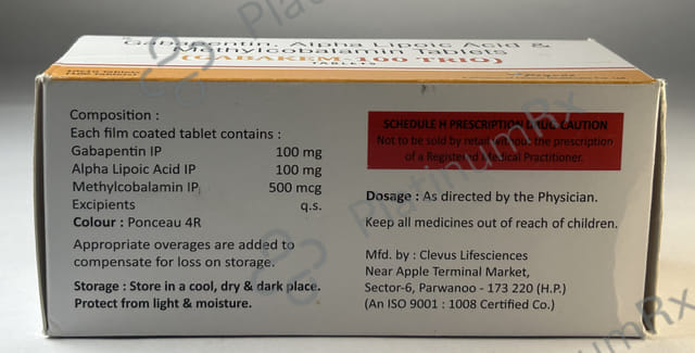 Gabakem 100mg Trio Tablet 10s