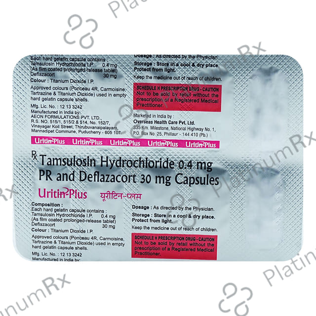Uritin Plus 0.4/30mg Tablet 10s