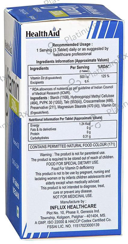Healthaid Vitamin D 500IU Tablet