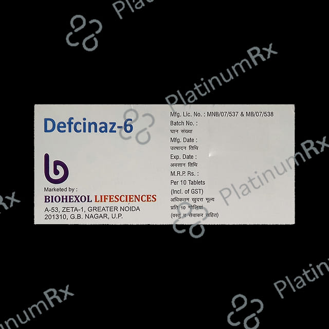 Defcinaz 6 Tablet