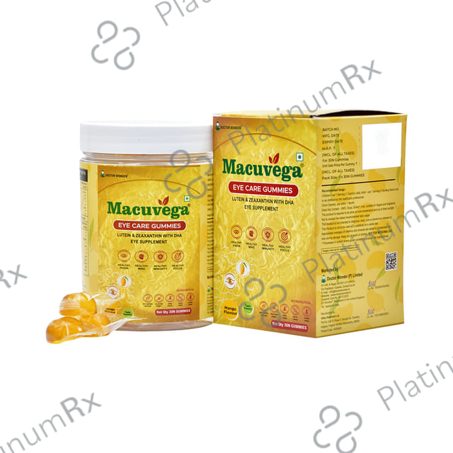 Macuvega Eye Care Gummies (30 Each) Mango 1 Bottle