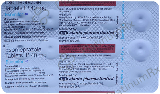 Esomifor 40mg Tablet 15s