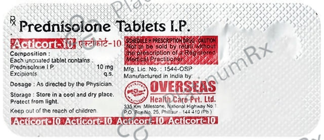 Acticort 10mg Tablet 10s