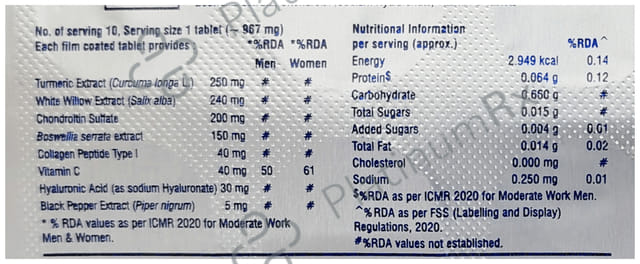 Tendoease Gluten Free Tablet 10s