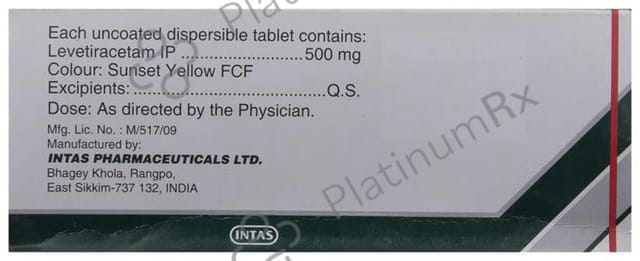 Levera DT 500mg Tablet 10s