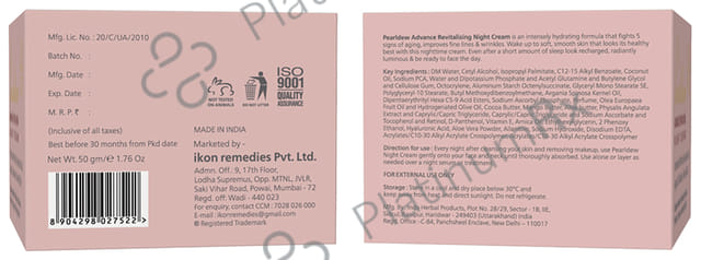 Pearldew Advance Revitalising Night Cream (50gm Each) 4 jar