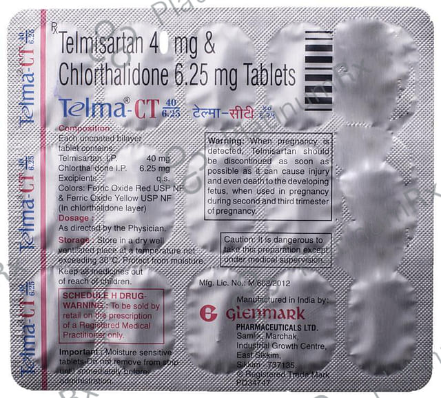 Telma CT 40/6.25mg Tablet 15s