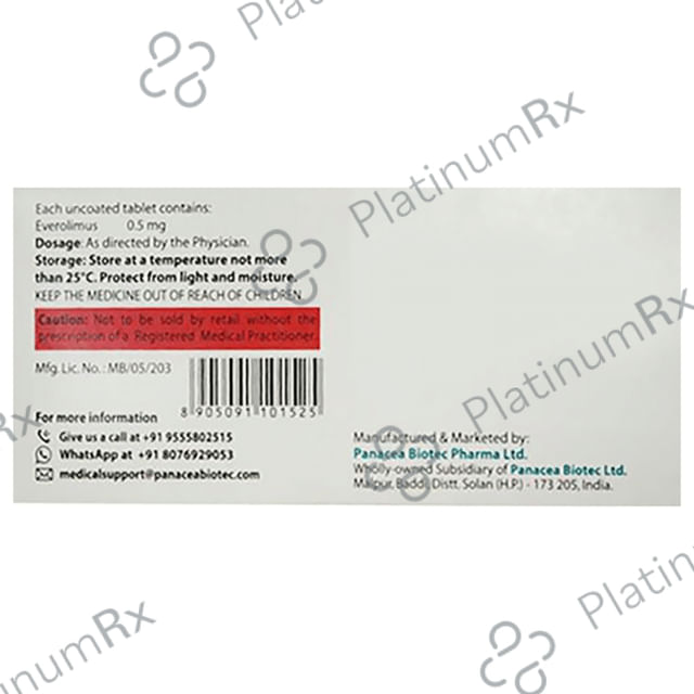 Evergraf 0.5mg Tablet 10s