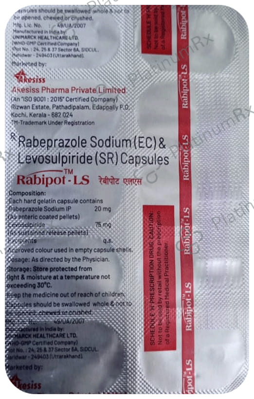 Rabipot LS 75/20mg Capsule 10s