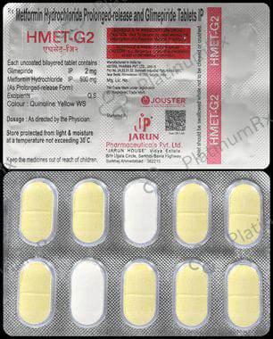 Hmet G 2/500mg Tablet 10s