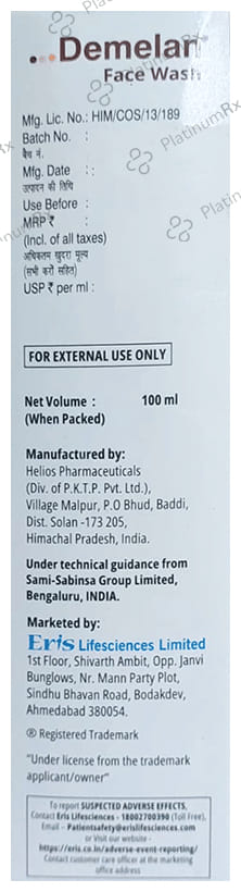 Demelan Face Wash 100ml