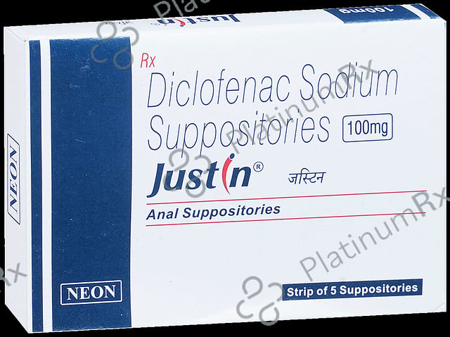 Justin 100mg Suppository 5s